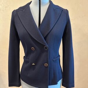 St John double breasted jacket, blue, size 4